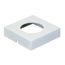 Undermounted Light Housing Square Metal Surface Mount Trim Ring - White