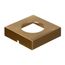 Undermounted Light Housing Square Metal Surface Mount Trim Ring - Brass