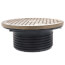 4" FinishLine Adjustable Cleanout Ductile Iron No Hub Floor Drain w/ Nickel Bronze