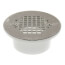 2" x 3" PVC Solvent Weld Floor Drain w/ Screw-On Stainless Steel Strainer