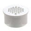 3" x 4" PVC Solvent Weld Floor Drain w/ Screw-On Stainless Steel Strainer