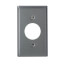 1-Gang Electrical Wall Plate, 1.406" Hole Single Receptacle (Stainless Steel)