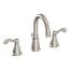 Traditional Spot Resist Brushed Nickel 2 Handle Low Arc Bathroom Faucet, WS84004SRN