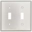 2-Gang Electrical Wall Plate, Non-Magnetic, Toggle Switch (Stainless Steel)