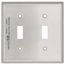 2-Gang Electrical Wall Plate, Non-Magnetic, Toggle Switch (Stainless Steel)