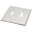 2-Gang Electrical Wall Plate, Non-Magnetic, Toggle Switch (Stainless Steel)