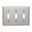 3-Gang Electrical Wall Plate, Non-Magnetic, Toggle Switch (Stainless Steel)