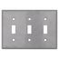 3-Gang Wall Plate, Toggle Switch, Device Mount (430 Stainless Steel)