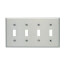 4-Gang Electrical Wall Plate, Non-Magnetic, Toggle Switch (Stainless Steel)