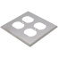 2-Gang Electrical Wall Plate, Non-Magnetic, Duplex (Stainless Steel)