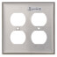 2-Gang Electrical Wall Plate, Non-Magnetic, Duplex (Stainless Steel)