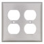 2-Gang Electrical Wall Plate, Non-Magnetic, Duplex (Stainless Steel)