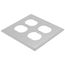 2-Gang Duplex Receptacle Stainless Steel Wall Plate, Device Mount