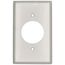 1-Gang Electrical Wall Plate, Power Outlet 1.6" Hole (Stainless Steel)