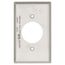 1-Gang Electrical Wall Plate, Power Outlet 1.6" Hole (Stainless Steel)