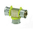 Bronze 1/2" x 3/8" x 3/8" PEX Press Reducing Tee w/ Attached Sleeve