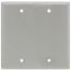 2-Gang No-Device Blank Electrical Wall Plate, 430 Stainless Steel, Box Mount