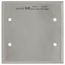 2-Gang No-Device Blank Electrical Wall Plate, 430 Stainless Steel, Box Mount