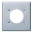 2-Gang 2.15" Dia. Device Receptacle Wall Plate, Flush Mount (Stainless Steel)