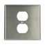2-Gang Electrical Wall Plate, Duplex Receptacle (Stainless Steel)