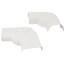 3.5" 45 to 90-Degree Adjustable Flat Elbow - LKA92W (White)