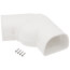 3.5" 45 to 90-Degree Adjustable Flat Elbow - LKA92W (White)