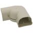3.5" 45 to 90-Degree Adjustable Flat Elbow - LKA92I (Ivory)