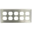 5-Gang Electrical Wall Plate, Non-Magnetic, Duplex (Stainless Steel)
