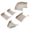 4.5" Ivory Wall Duct Kit - LDK122I (12 Ft Kit)