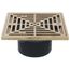 3" MIP ABS On-Grade Adjustable Floor Drain w/ Square Nickel Bronze Strainer