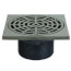 3" MIP ABS On-Grade Adjustable Square Floor Drain w/ Stainless Steel Strainer