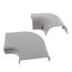 3.5" 90° Flat Elbow - LK92G (Gray)