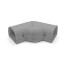 3.5" 45 to  90-Degree Adjustable Flat Elbow - LKA92G (Gray)