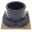 2" x 3" PVC On-Grade Schedule 40 Non-Adjustable Floor Drain w/ Square Nickel-Bronze Ring & Strainer