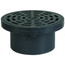 3" x 4" PVC On-Grade Schedule 40 Non-Adjustable Floor Drain w/ ABS Strainer (Hub)