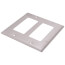 2-Gang Electrical Midway Wall Plate, Decora (Stainless Steel)