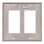 2-Gang Electrical Midway Wall Plate, Decora (Stainless Steel)