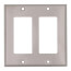2-Gang Electrical Midway Wall Plate, Decora (Stainless Steel)