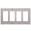 4-Gang Electrical Wall Plate, Decora (302 Stainless Steel)