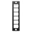 SDX Metal Fiber Adapter Plate, Empty (Black) Accepts (6) Quickport, Connectors