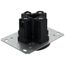 Industrial Grade Flush Mounting Straight Blade Power Receptacle, 3P, 50A, NEMA 15-50R - Black (250V)