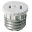 Indoor 660W, 125V 2-pole, 2-wire Lampholder To Outlet Adapter (White)