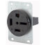 Industrial Grade Flush Mounting Straight Blade Power Receptacle, 3P, 60A, NEMA 15-60R - Black (250V)