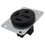 Industrial Grade Flush Mounting Straight Blade Power Receptacle, 3P, 60A, NEMA 15-60R - Black (250V)