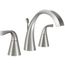 Oxby Spot Resist Brushed Nickel 2 Handle High Arc Bathroom Faucet, WS84661SRN
