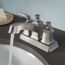 Conway Spot Resist Brushed Nickel 2 Handle Low Arc Bathroom Faucet, WS84922SRN