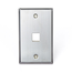 Stainless Steel Quickport, Wallplate, Single-Gang, 1-port