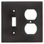 2-Gang Electrical Wall Plate, Toggle Switch & Duplex (Brown)