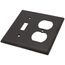 2-Gang Electrical Wall Plate, Toggle Switch & Duplex (Brown)
