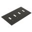 4-Gang Electrical Wall Plate, Toggle Switch (Brown)